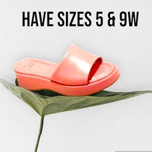 Carlita Wedge Platform Slide Pink Sandals